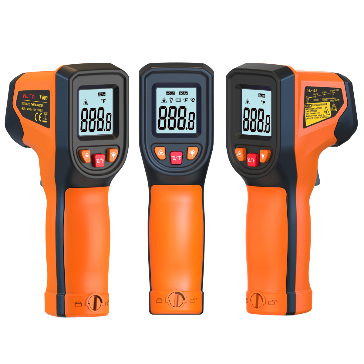 Industrial Laser Temperature Sensor - Sensore termometro digitale a infrarossi Palmare